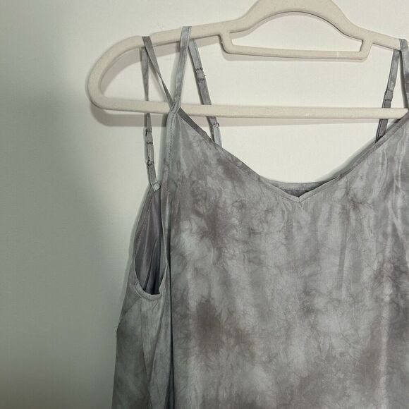 Marrakech Anthropologie Dress Large Silk Asymmetrical Hem Gradient Grunge Goth - Picture 2 of 8